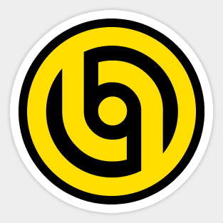 Yellow Circle Logo Sticker